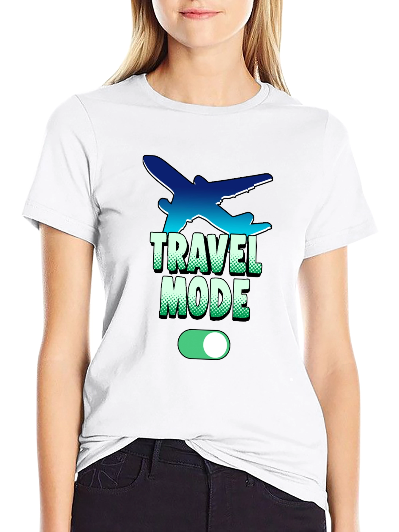 Travel Mode T-Shirt: Airplane Graphic Tee