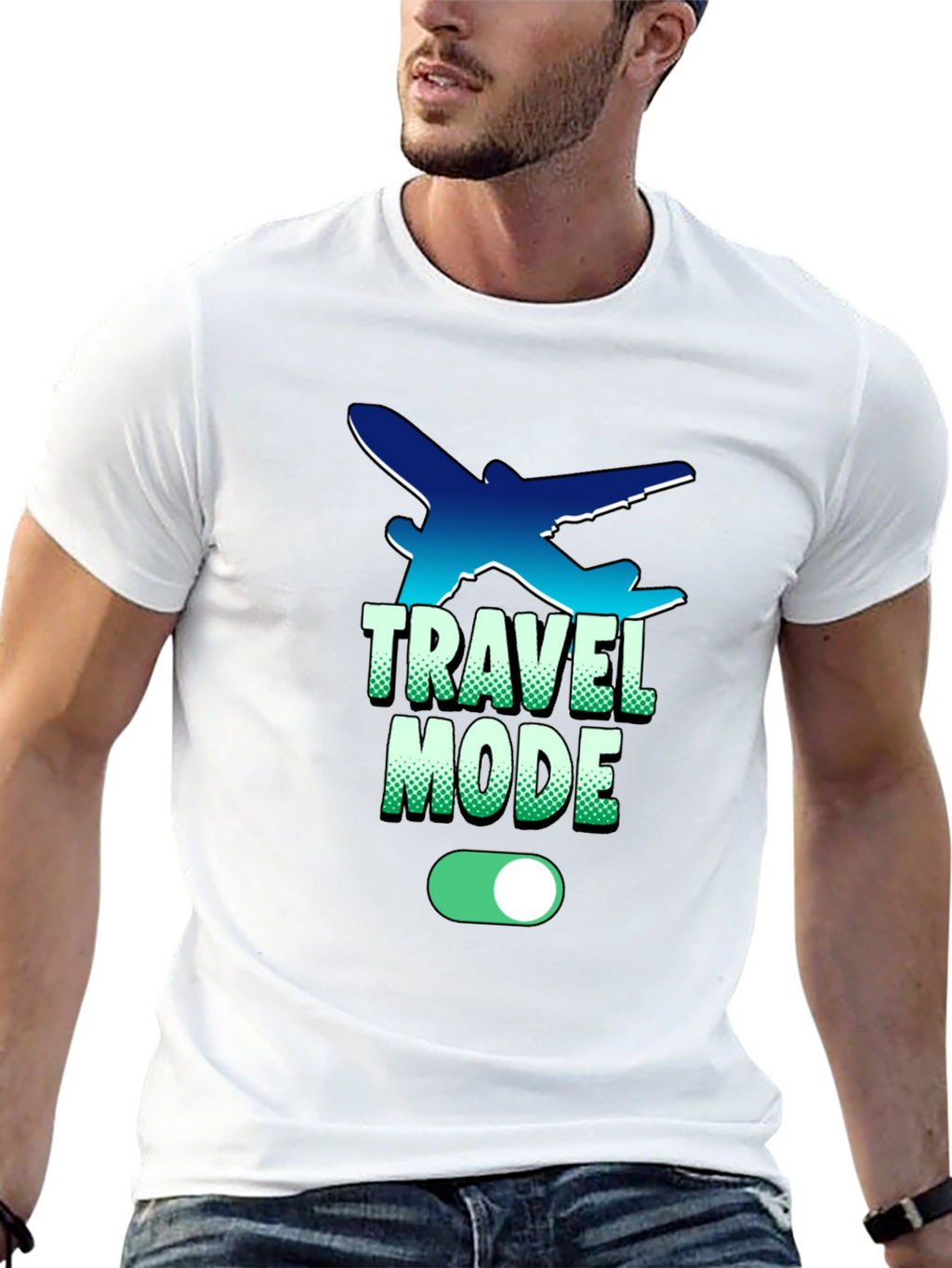 Travel Mode T-Shirt: Airplane Graphic Tee