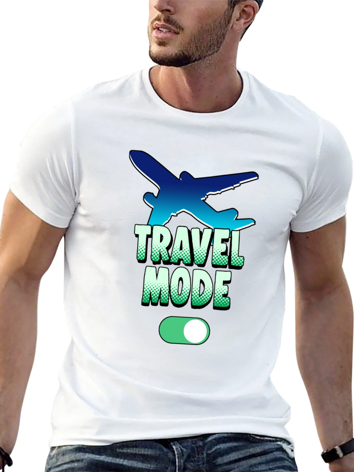 Travel Mode T-Shirt: Airplane Graphic Tee