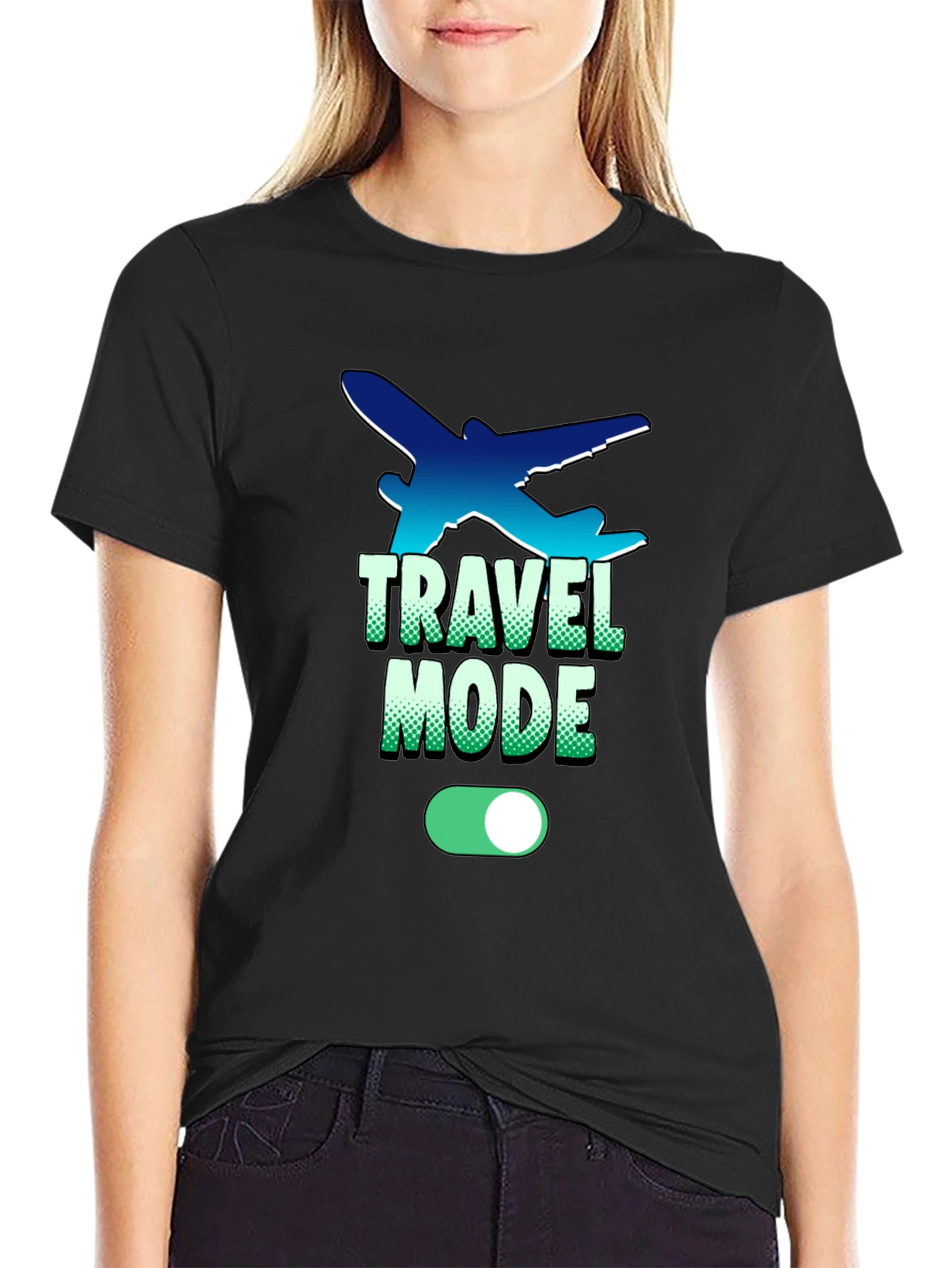Travel Mode T-Shirt: Airplane Graphic Tee