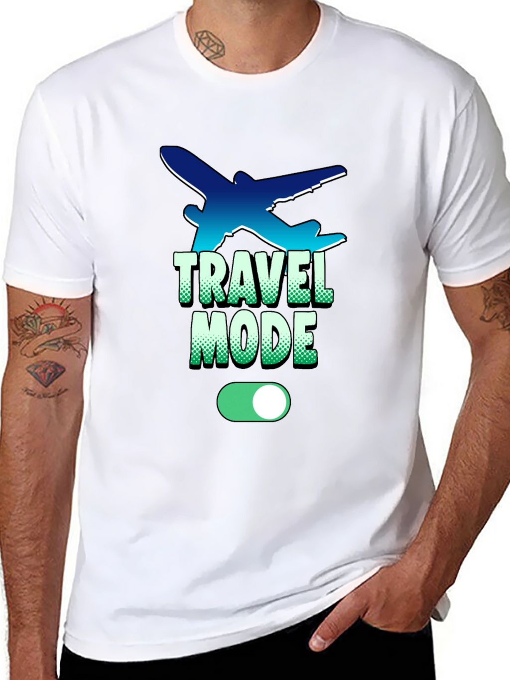 Travel Mode T-Shirt: Airplane Graphic Tee