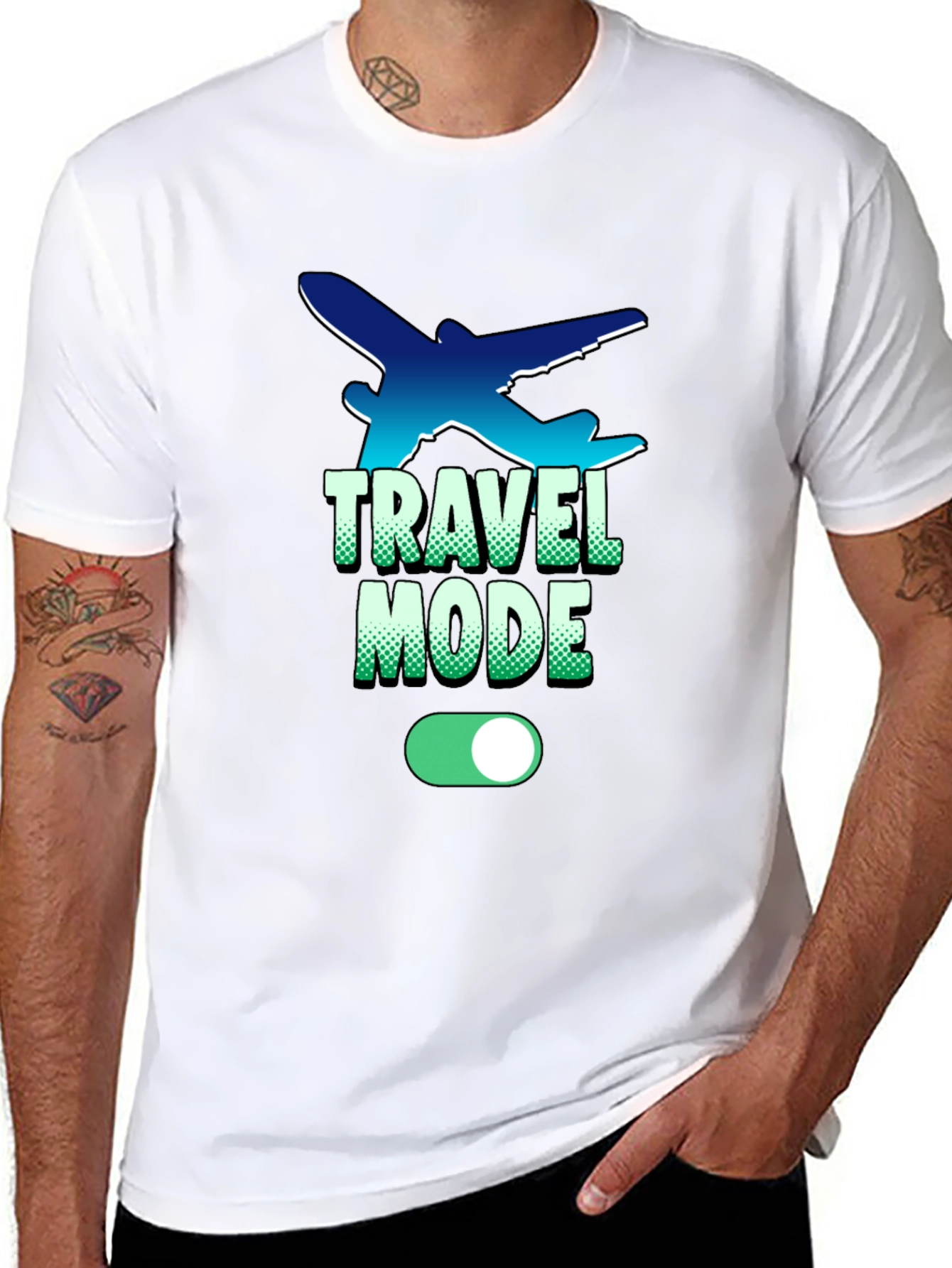 Travel Mode T-Shirt: Airplane Graphic Tee