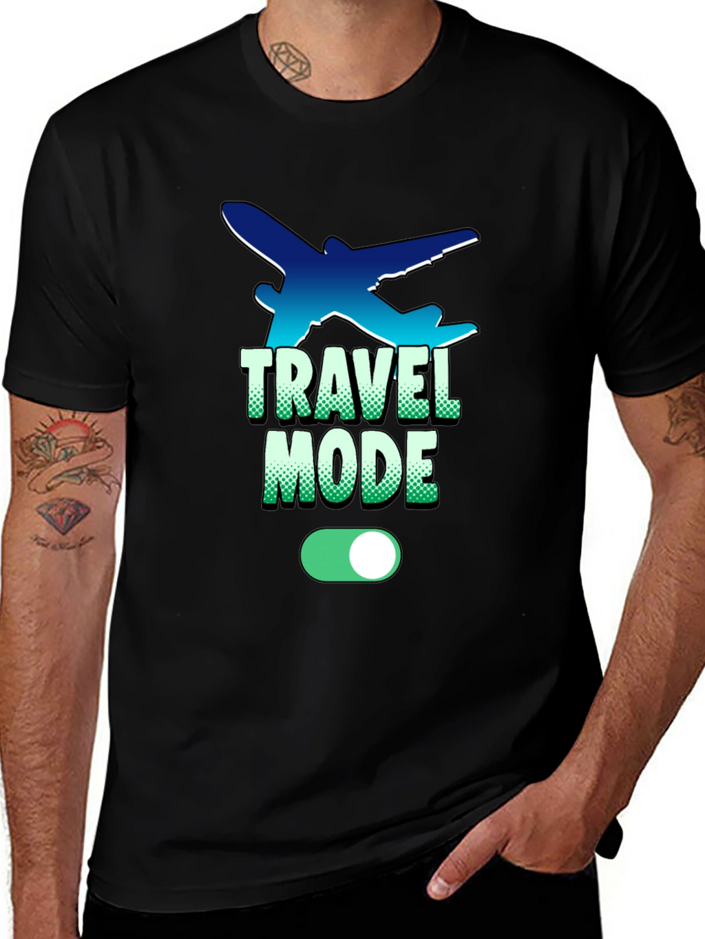 Travel Mode T-Shirt: Airplane Graphic Tee