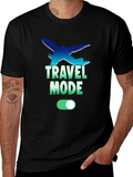 Travel Mode T-Shirt: Airplane Graphic Tee