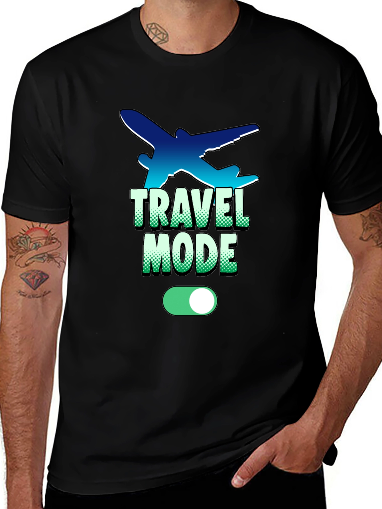 Travel Mode T-Shirt: Airplane Graphic Tee
