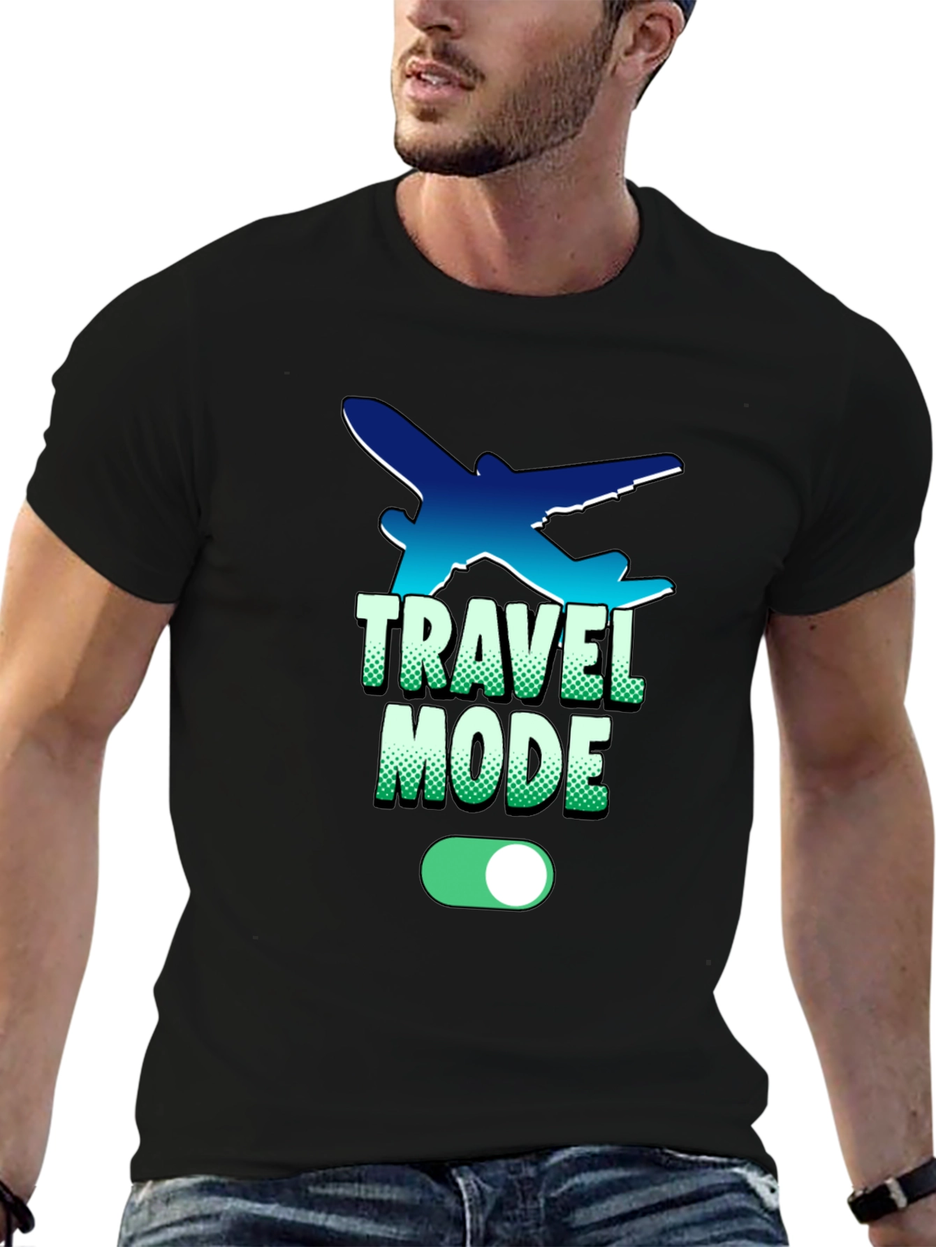 Travel Mode T-Shirt: Airplane Graphic Tee