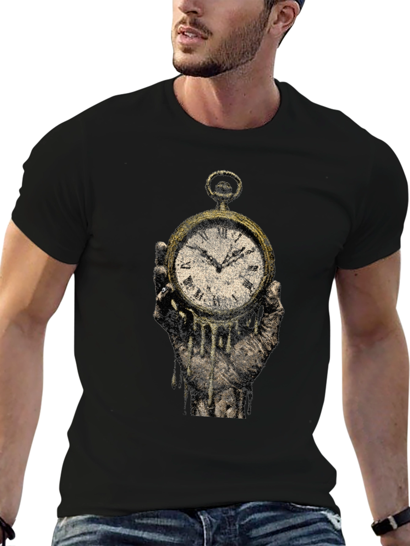 Melting Clock Graphic Tee - Time is Fleeting