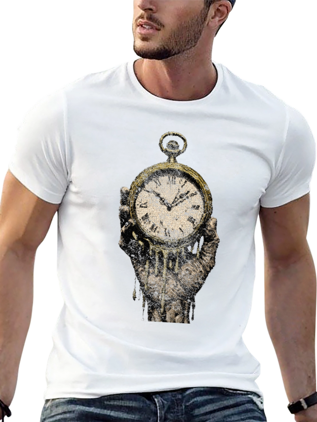 Melting Clock Graphic Tee - Time is Fleeting