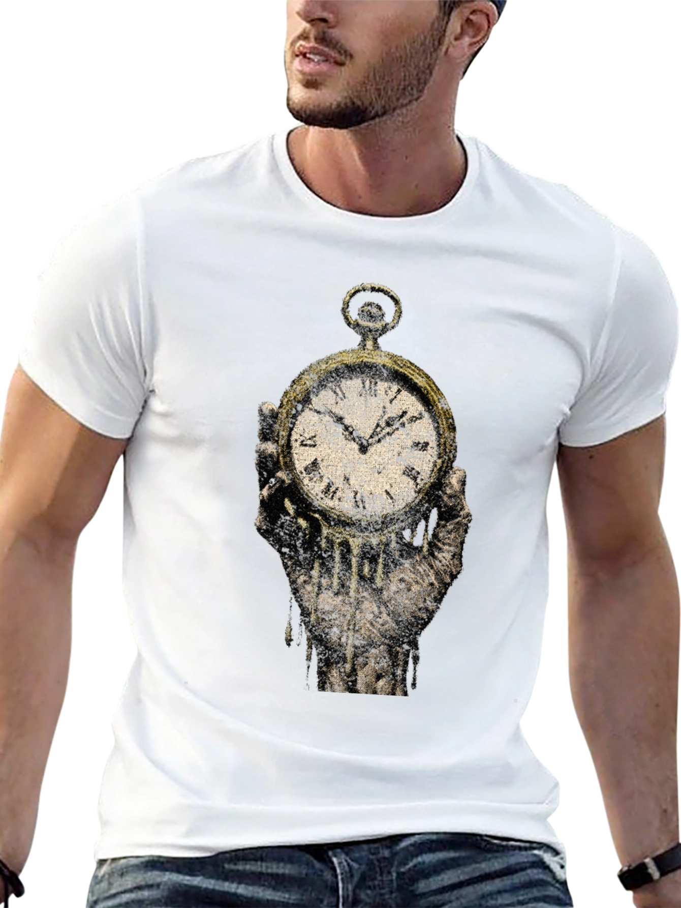 Melting Clock Graphic Tee - Time is Fleeting