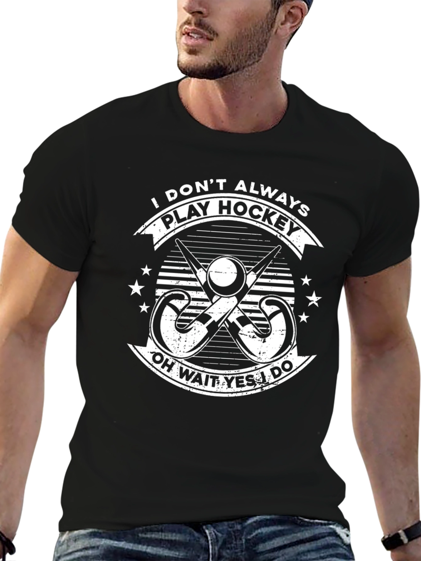 Funny Hockey T-Shirt: I Dont Always Play Hockey