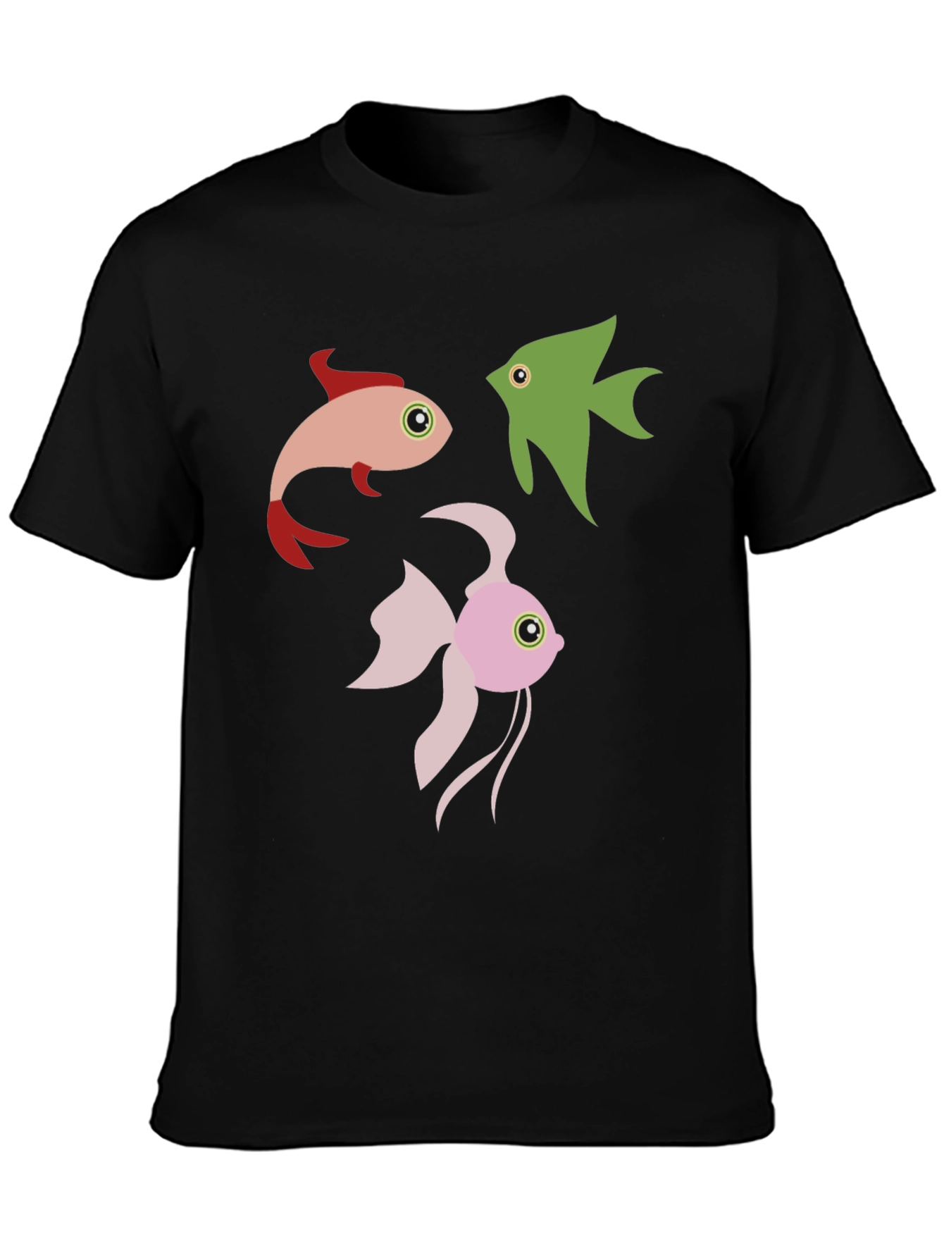 Fish Graphic Tee - Black