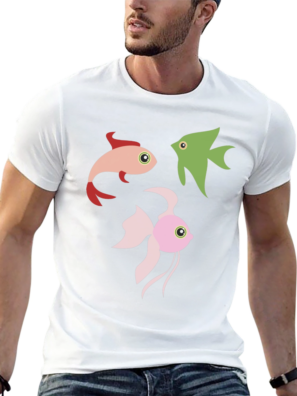 Fish Graphic Tee - Black