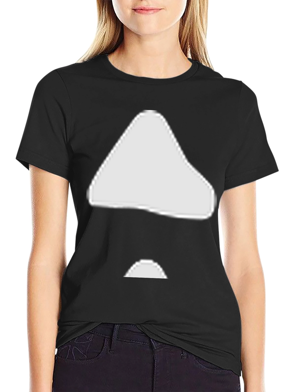 Minimalist Black Graphic Tee - Arrow Design