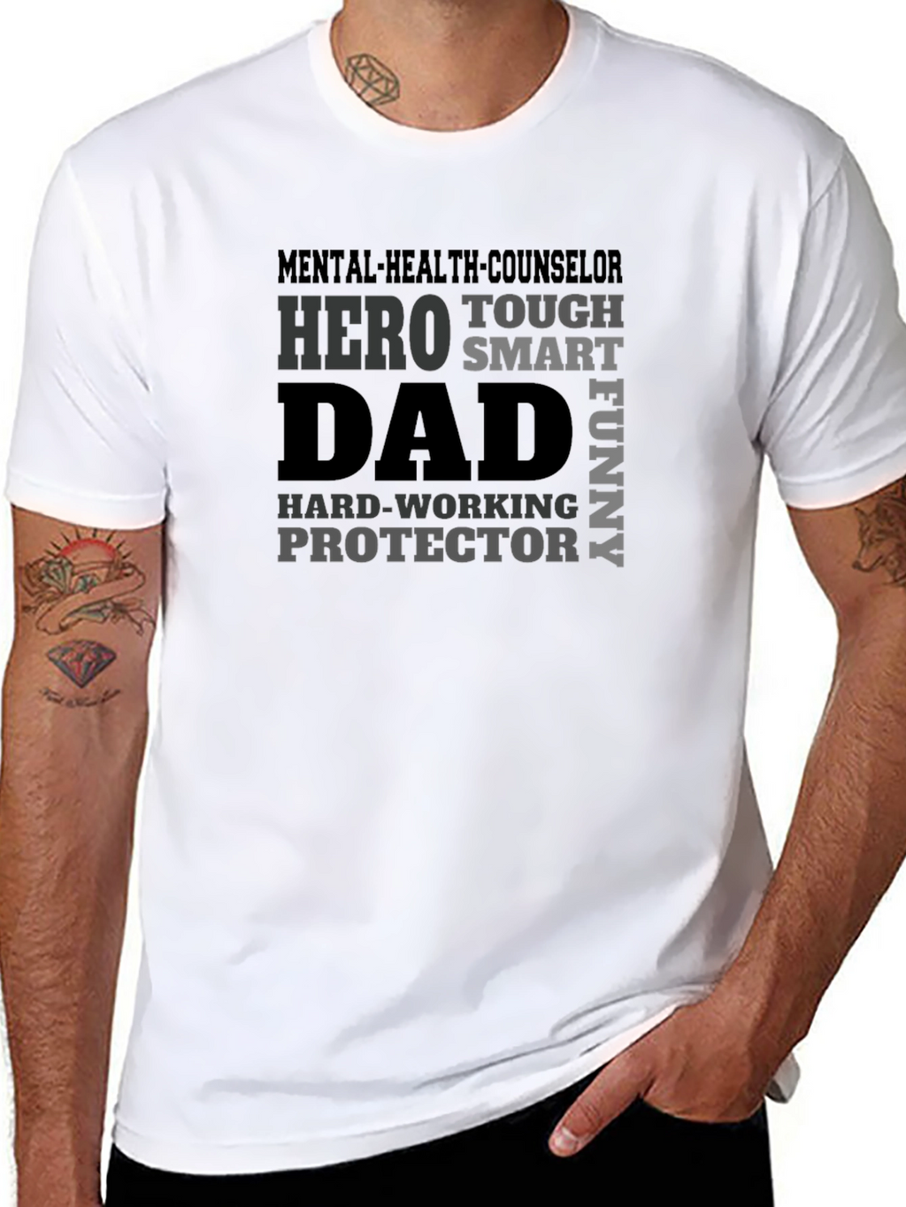 Hero Dad Tee - Mental Health Counselor T-Shirt