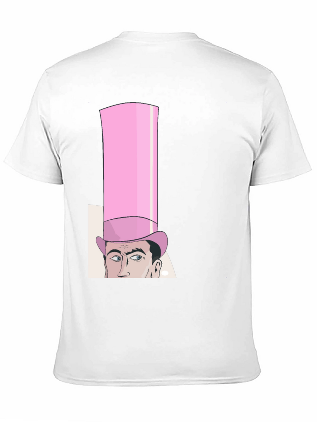 Pink Top Hat Cartoon Graphic Tee