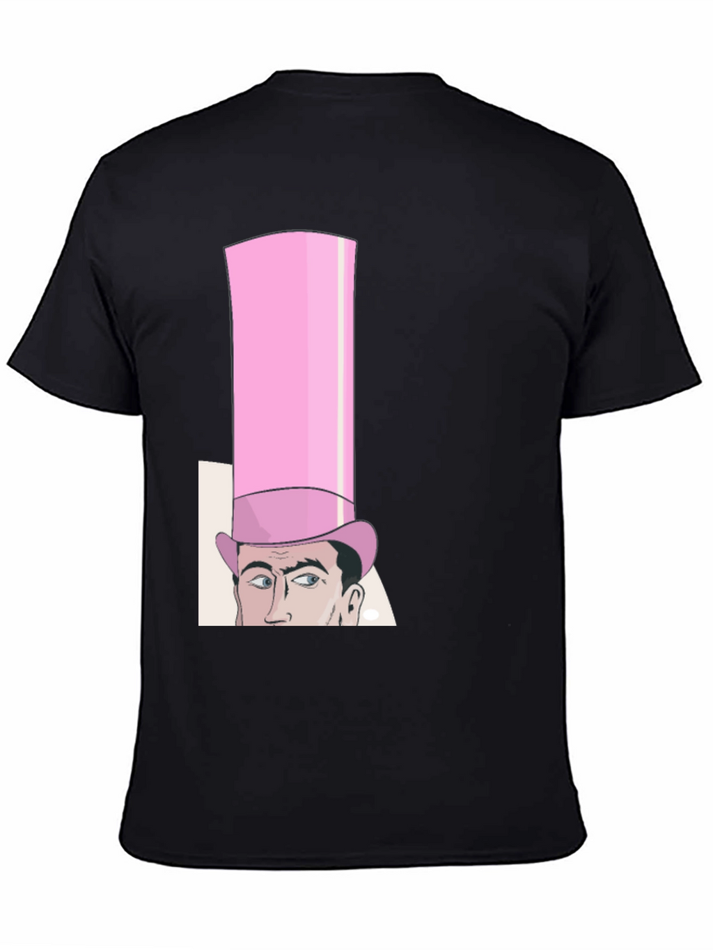 Pink Top Hat Cartoon Graphic Tee