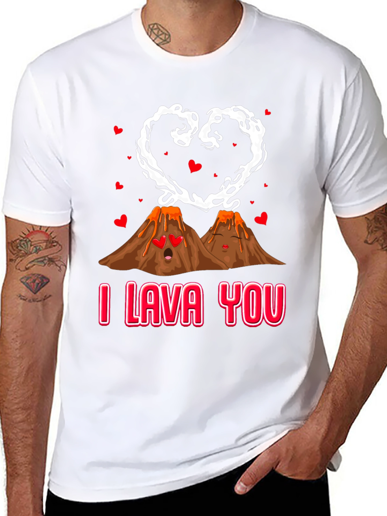 I Lava You Valentines Graphic Tee