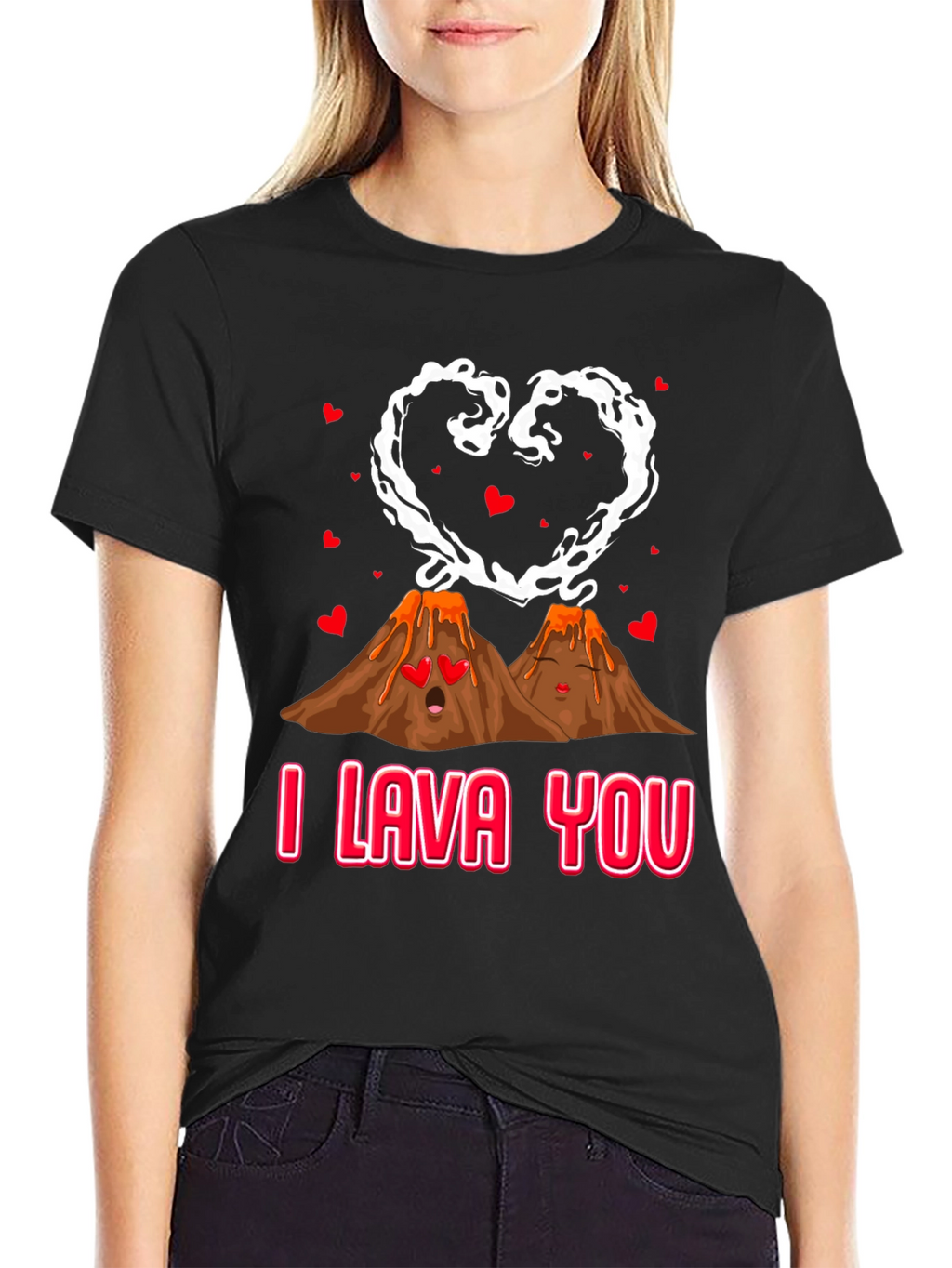 I Lava You Valentines Graphic Tee
