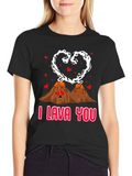 I Lava You Valentines Graphic Tee