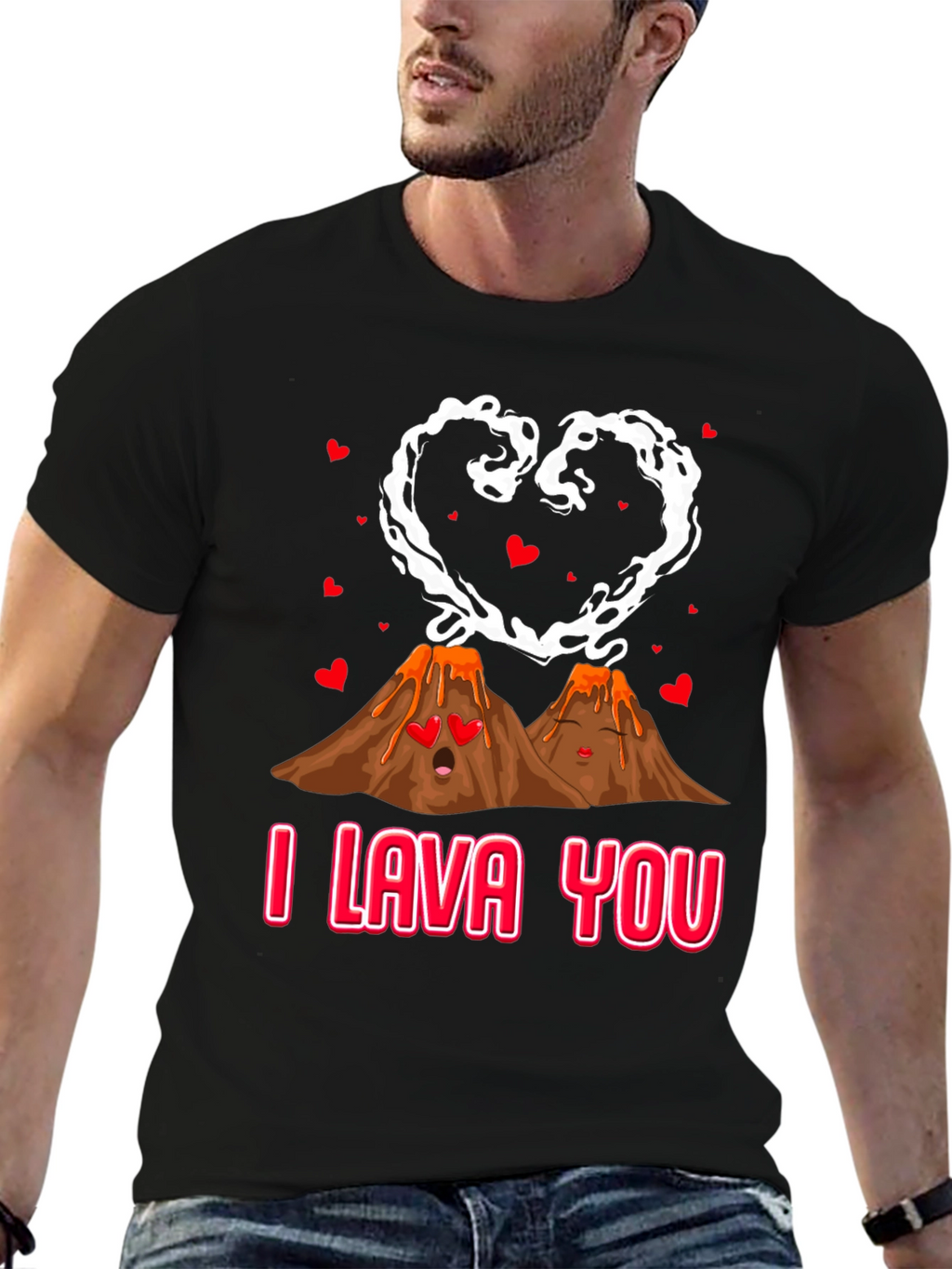I Lava You Valentines Graphic Tee