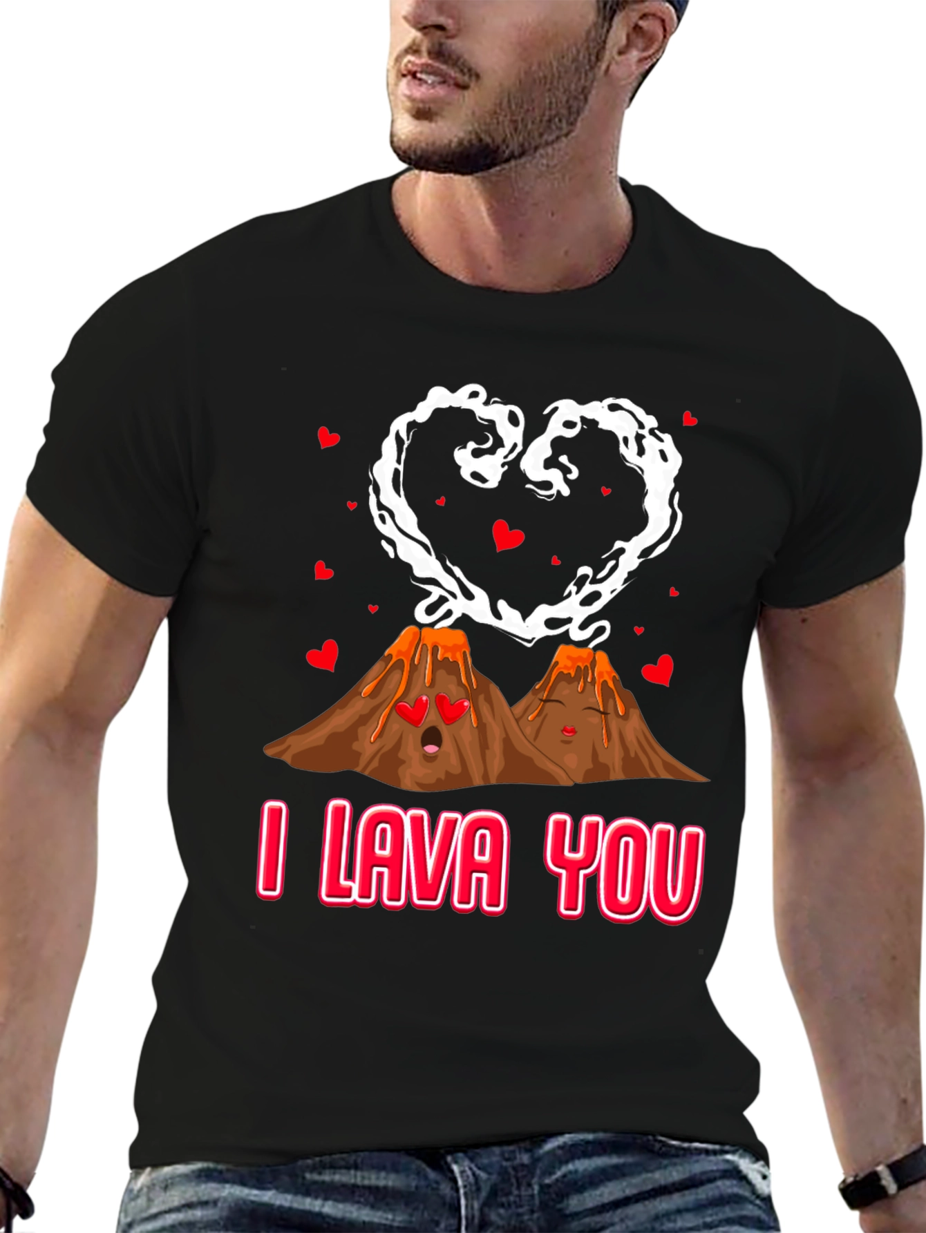 I Lava You Valentines Graphic Tee