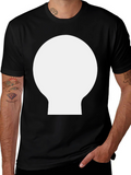 Modern Black T-Shirt with Geometric Design