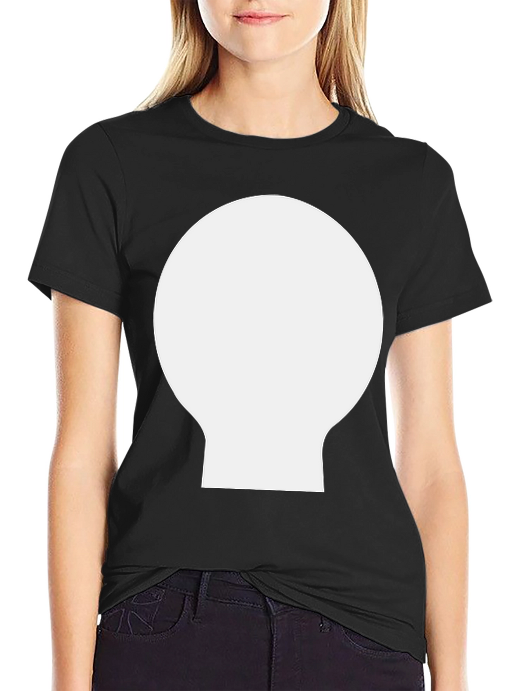 Modern Black T-Shirt with Geometric Design