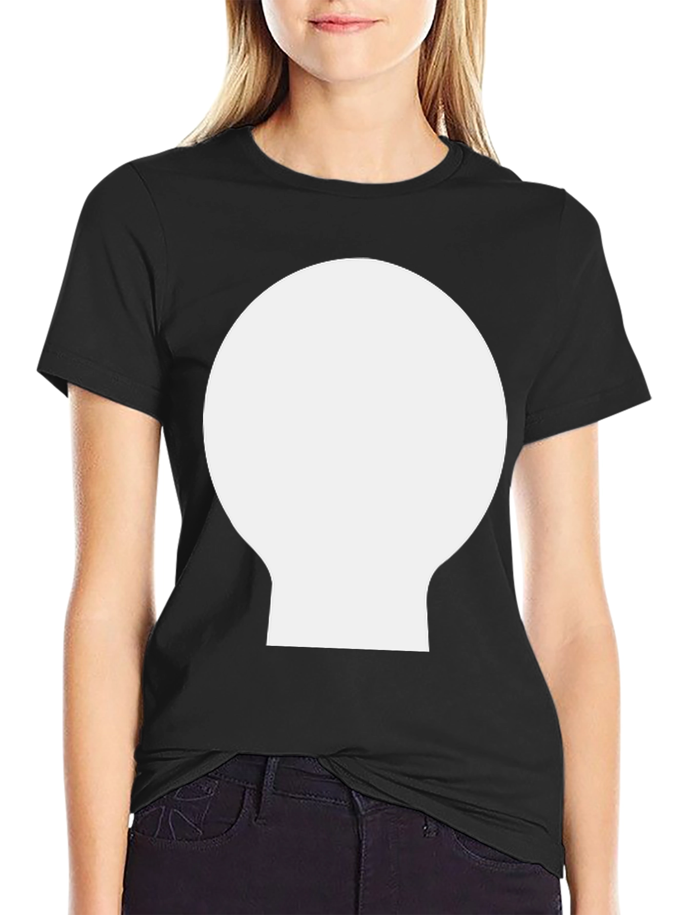 Modern Black T-Shirt with Geometric Design