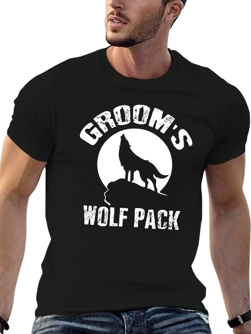Grooms Wolf Pack T-Shirt - Bachelor Party Tee