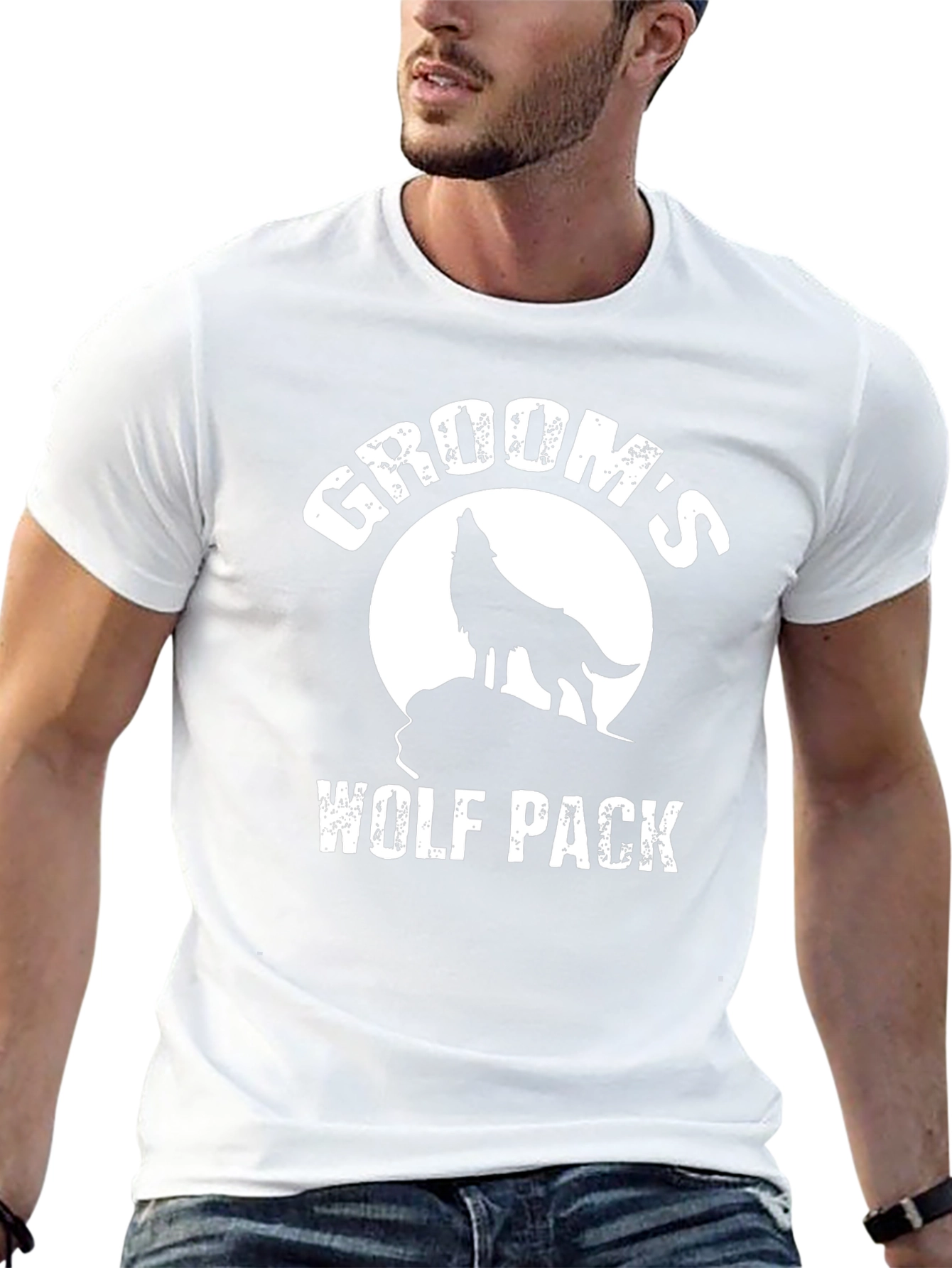 Grooms Wolf Pack T-Shirt - Bachelor Party Tee