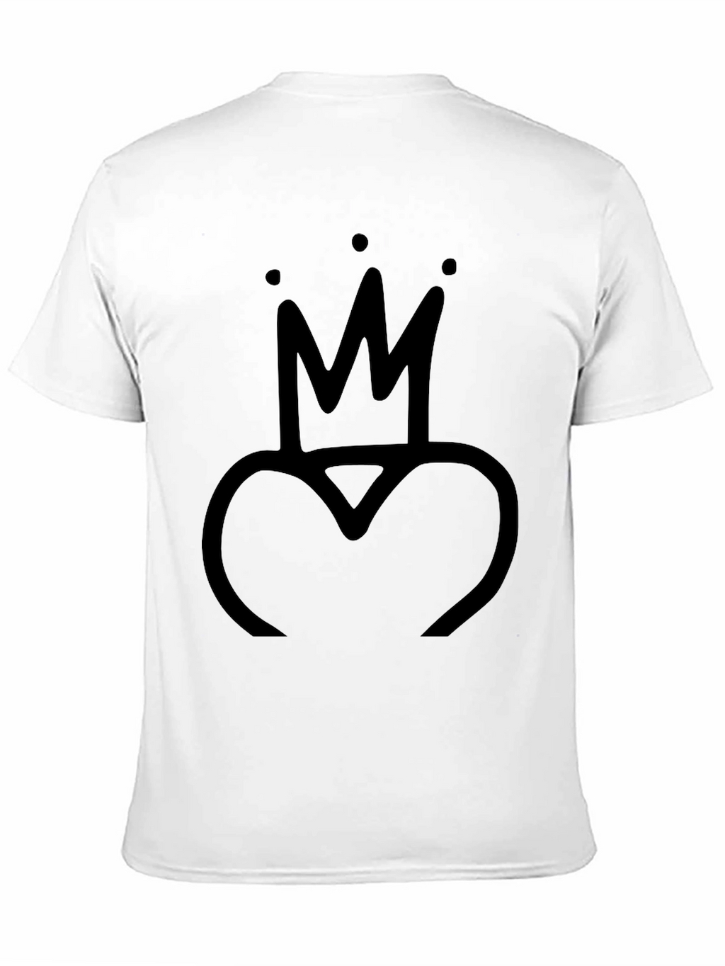 Crown Heart Graphic Tee - Black