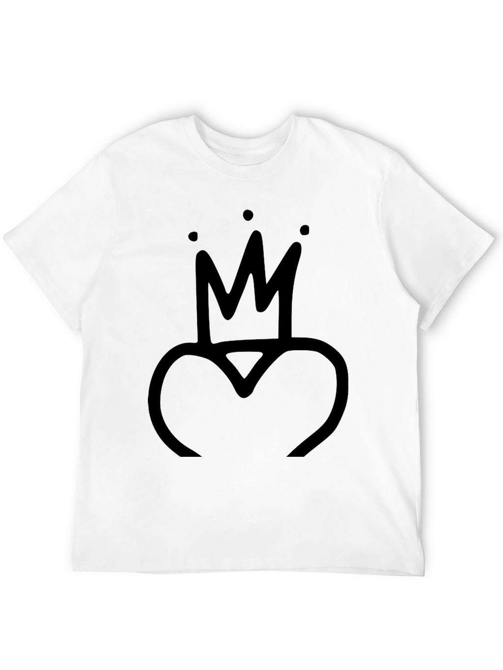 Crown Heart Graphic Tee - Black