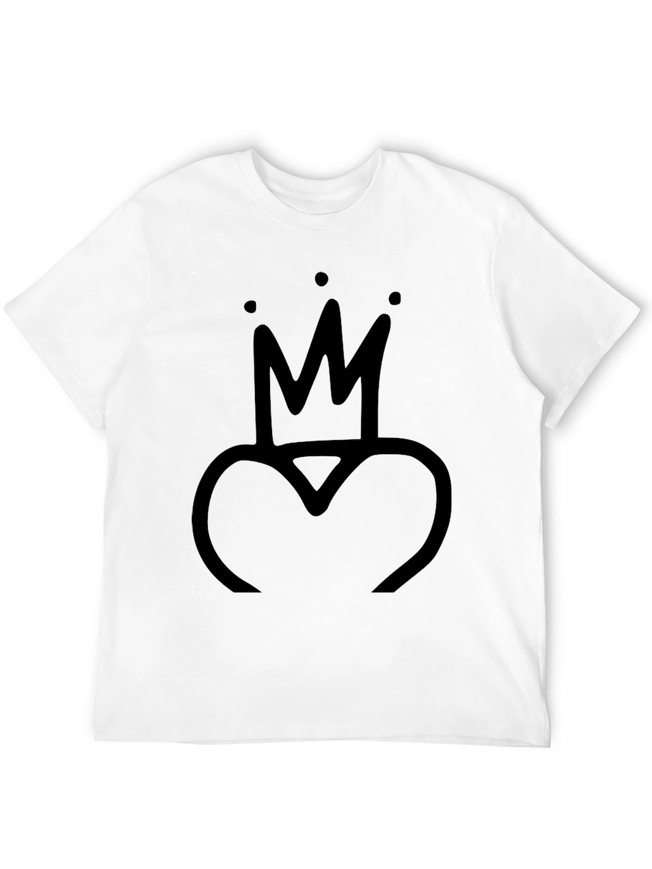 Crown Heart Graphic Tee - Black