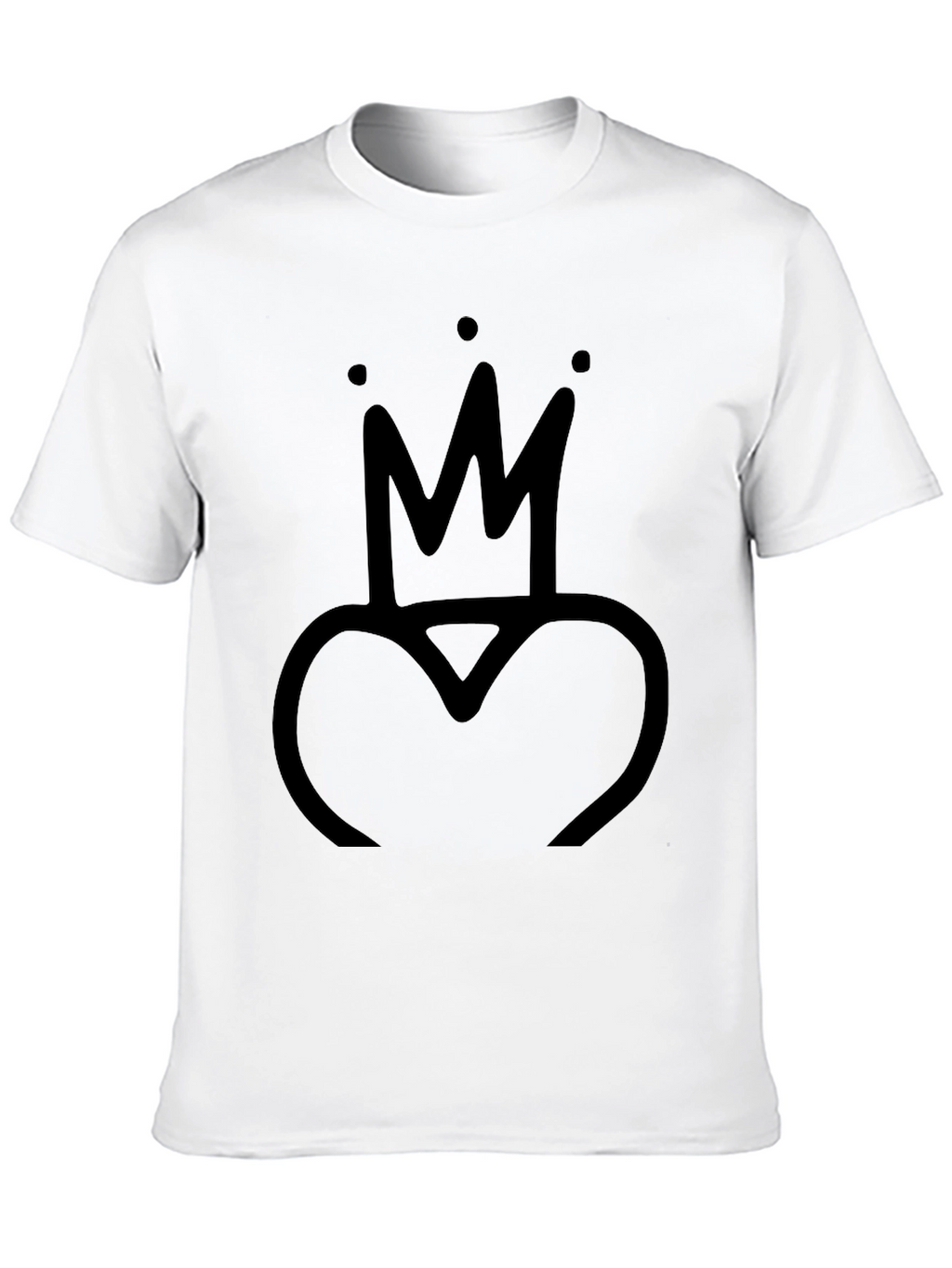 Crown Heart Graphic Tee - Black