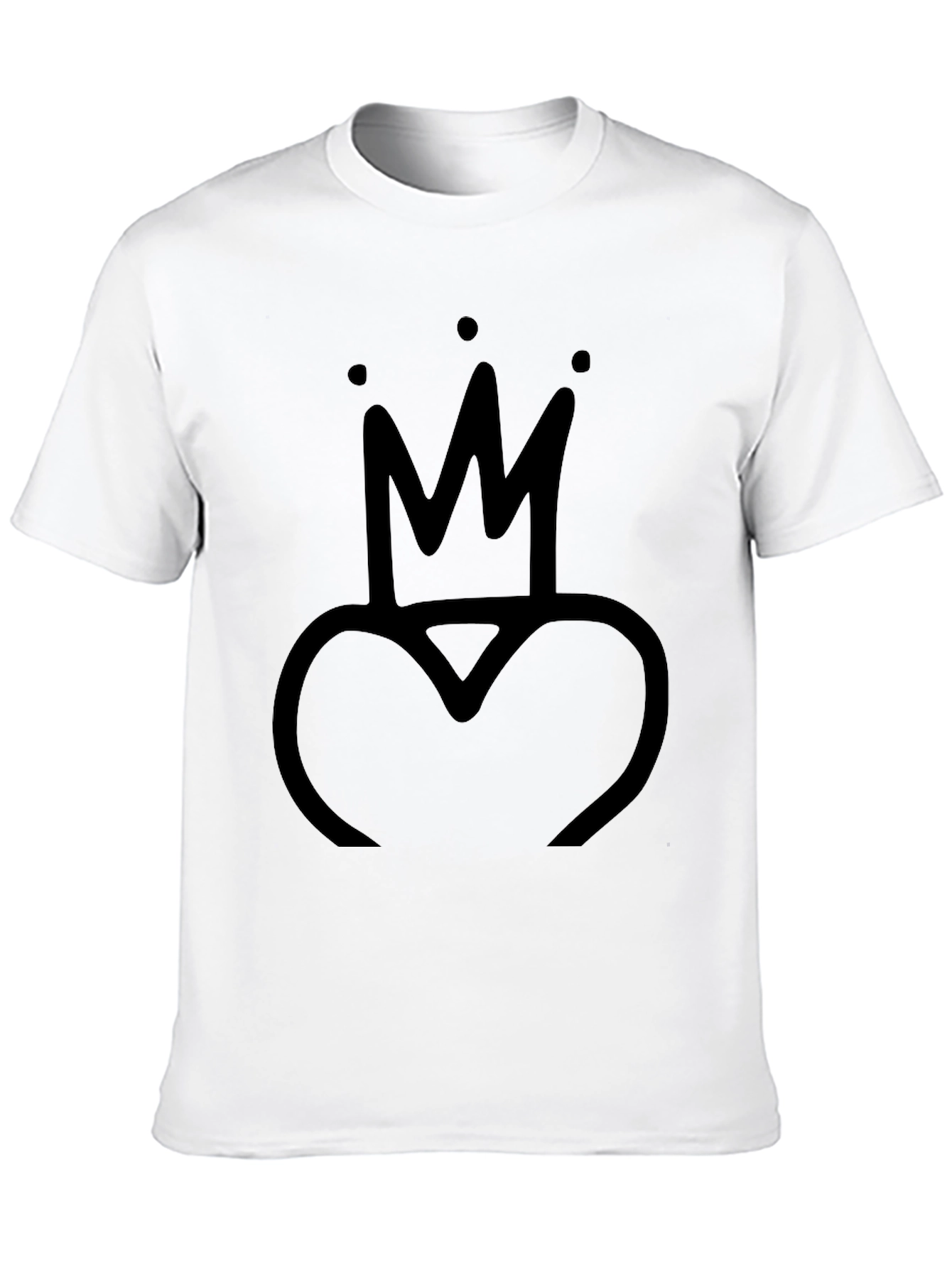Crown Heart Graphic Tee - Black