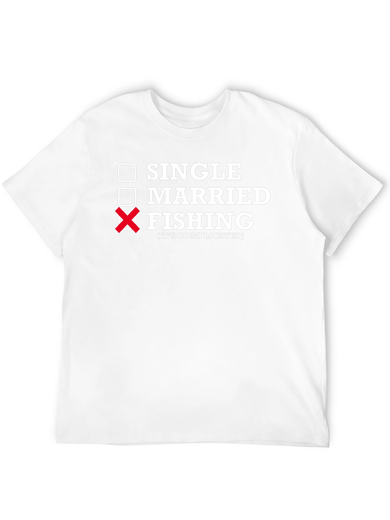 Fishing Its Complicated Black Graphic T-Shirt