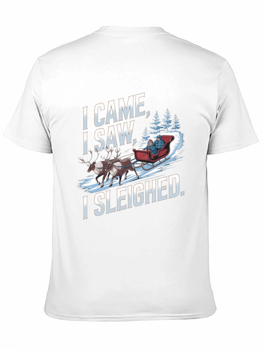 I Came I Saw I Sleighed Funny Holiday T-Shirt