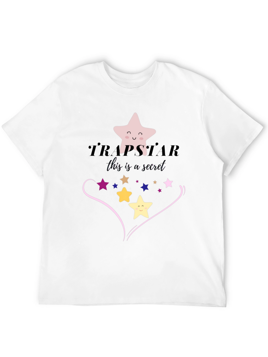 Trapsatar Black T-Shirt with Star Design