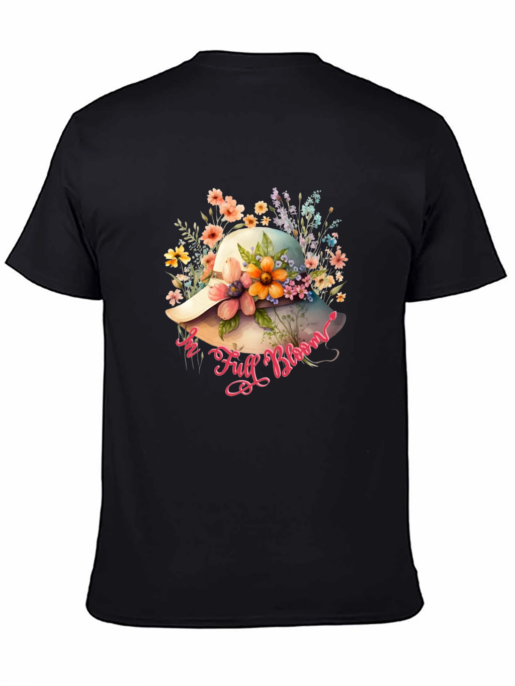 Floral Hat T-Shirt - In Full Bloom Design