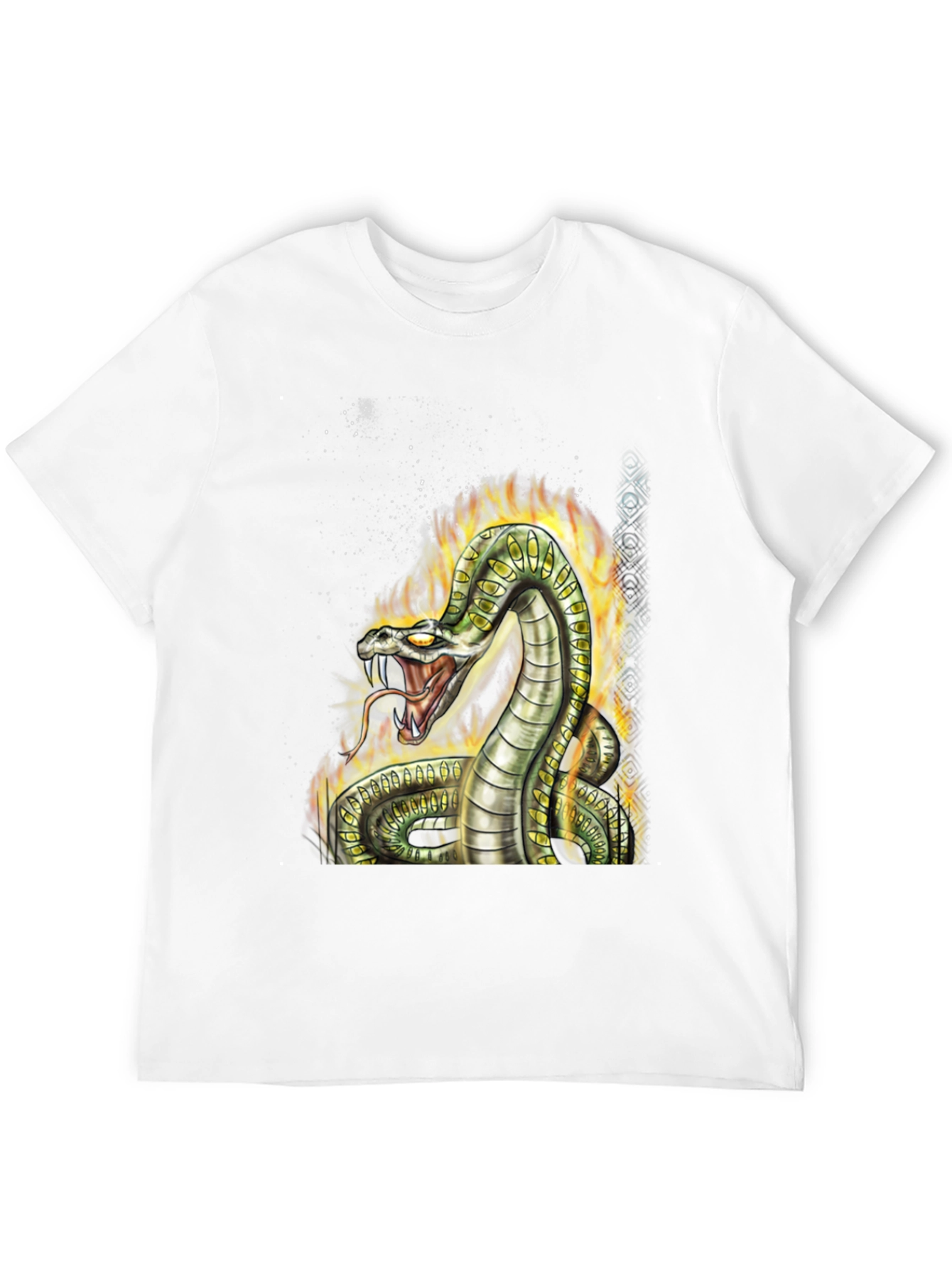 Mens Black Snake Graphic Tee