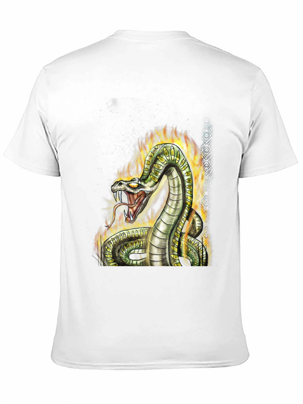 Mens Black Snake Graphic Tee