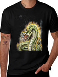 Mens Black Snake Graphic Tee