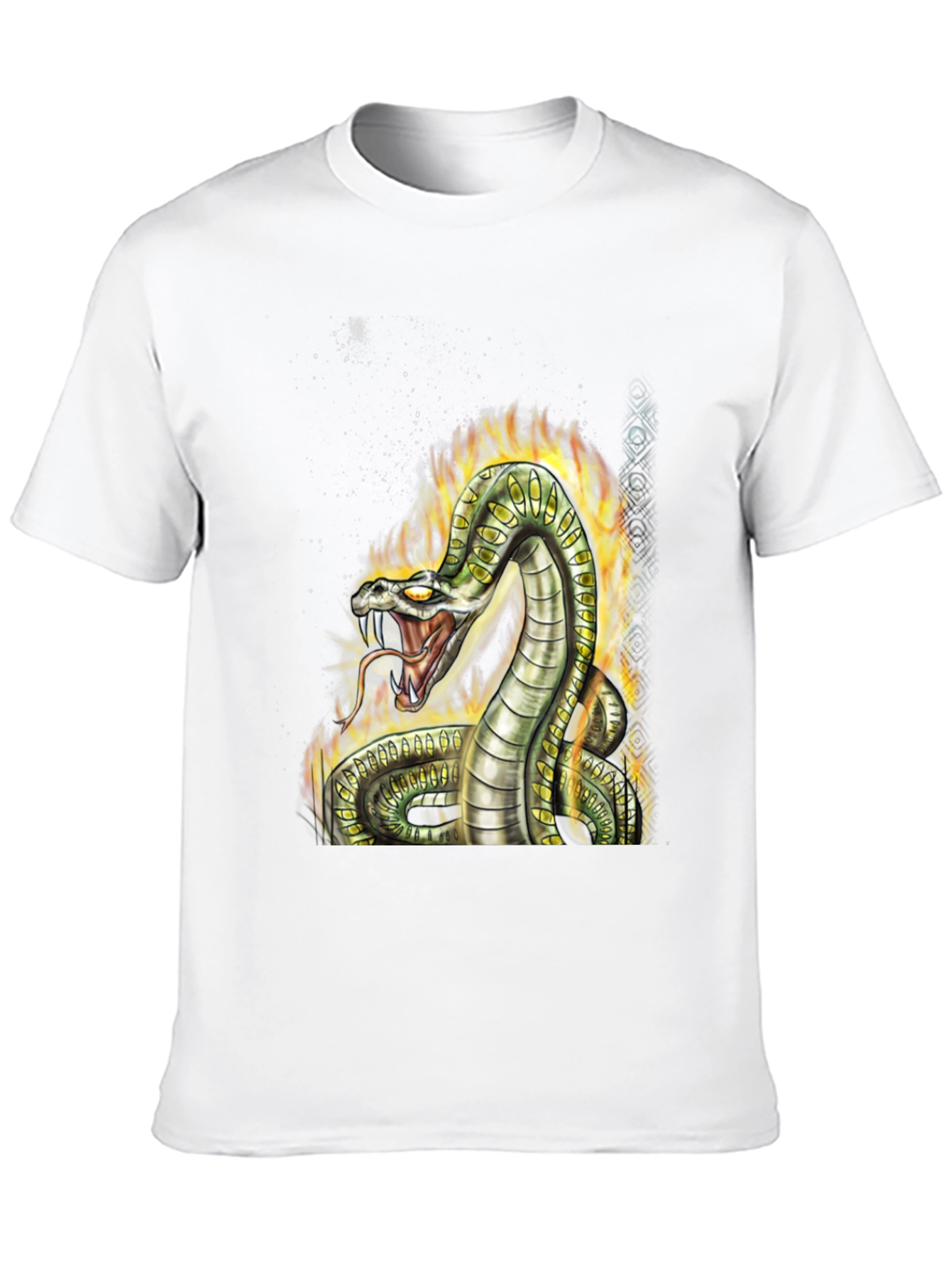 Mens Black Snake Graphic Tee