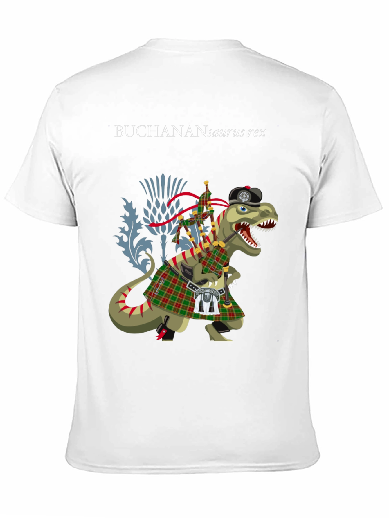 Buchanan T-Rex Scottish Kilt T-Shirt