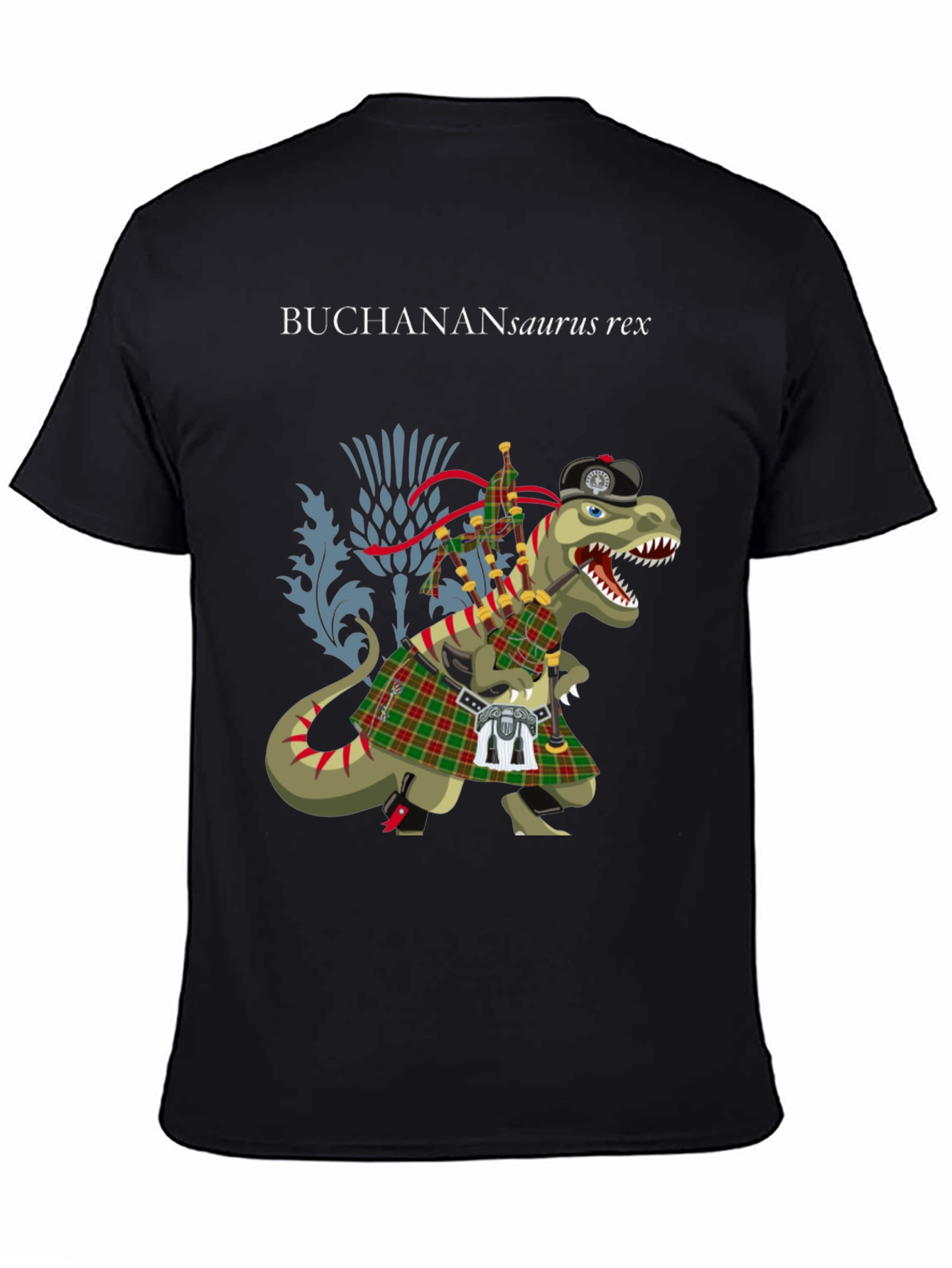 Buchanan T-Rex Scottish Kilt T-Shirt