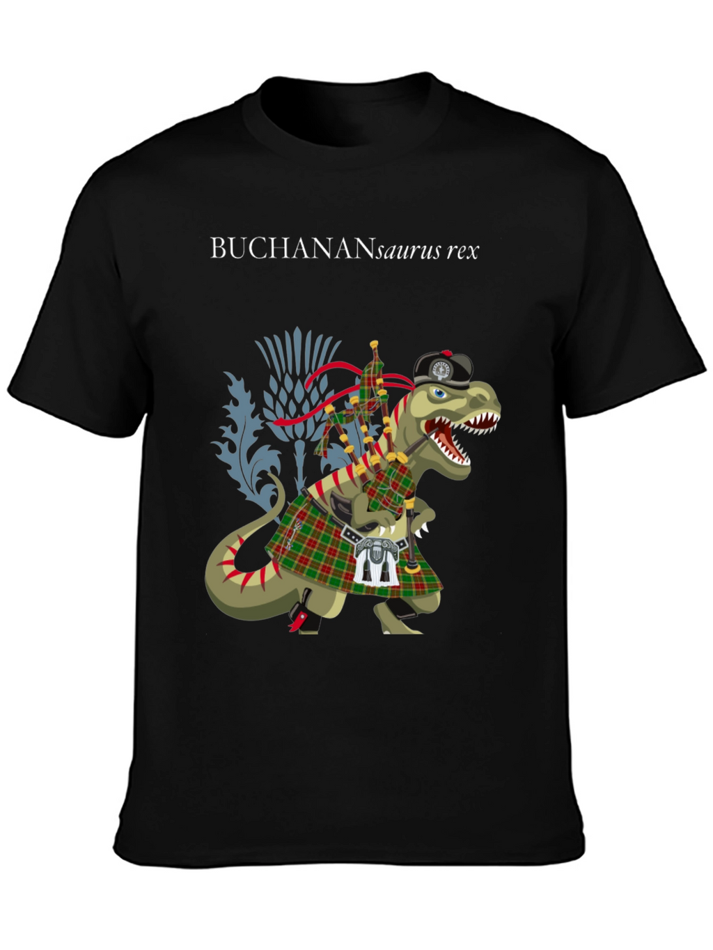 Buchanan T-Rex Scottish Kilt T-Shirt