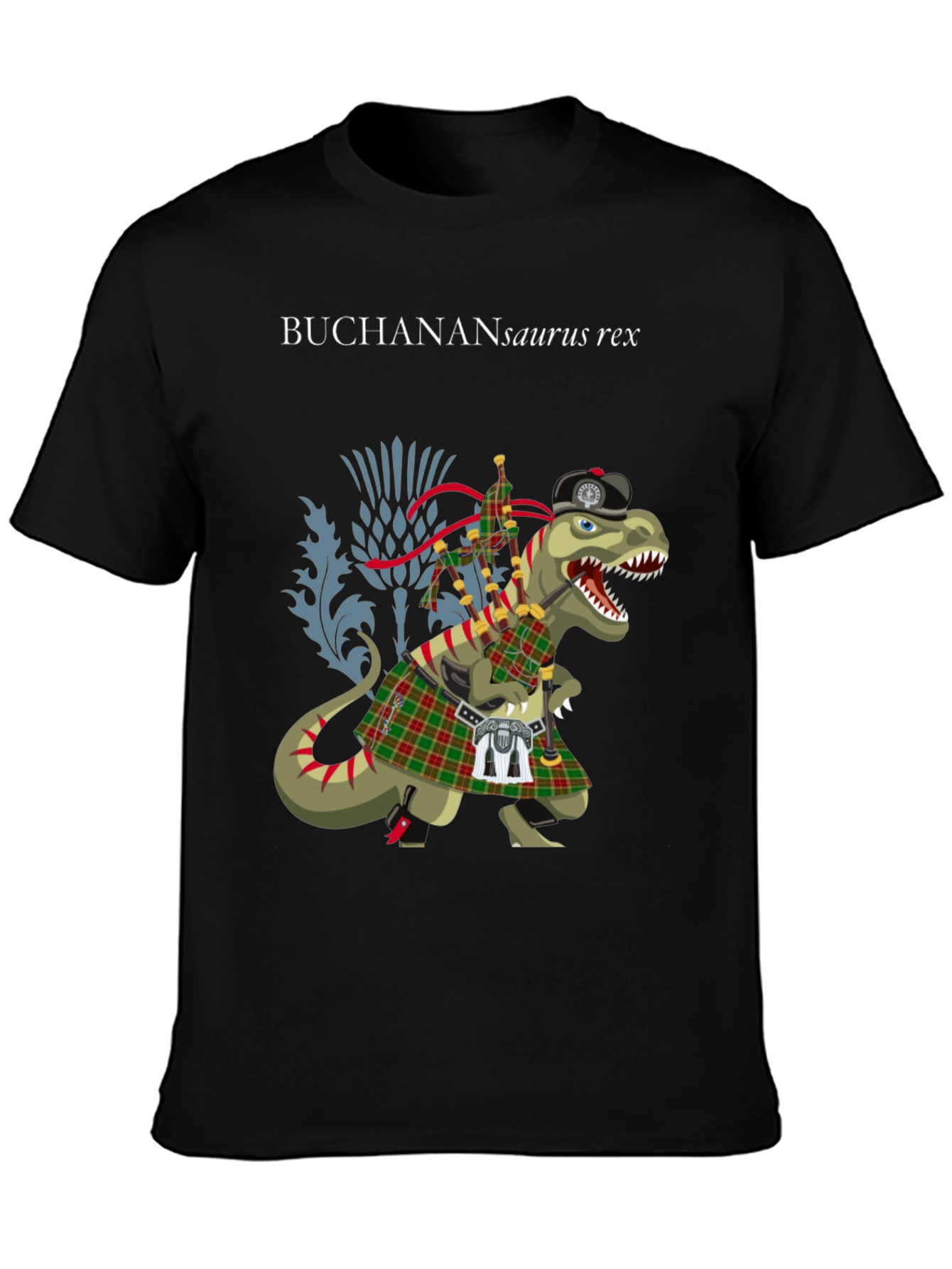 Buchanan T-Rex Scottish Kilt T-Shirt