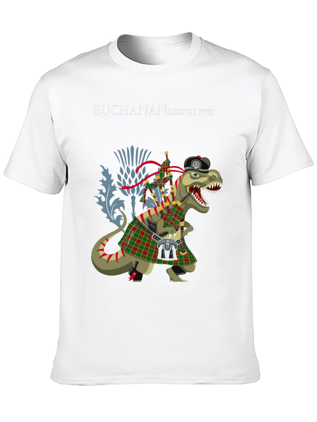 Buchanan T-Rex Scottish Kilt T-Shirt