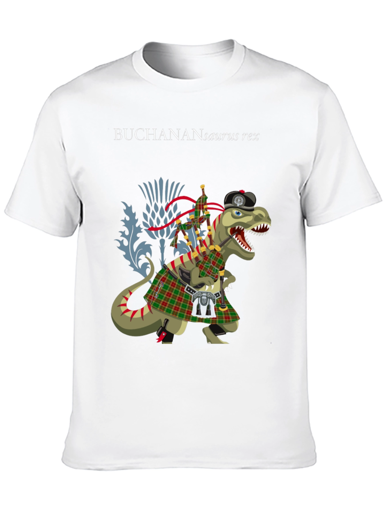 Buchanan T-Rex Scottish Kilt T-Shirt