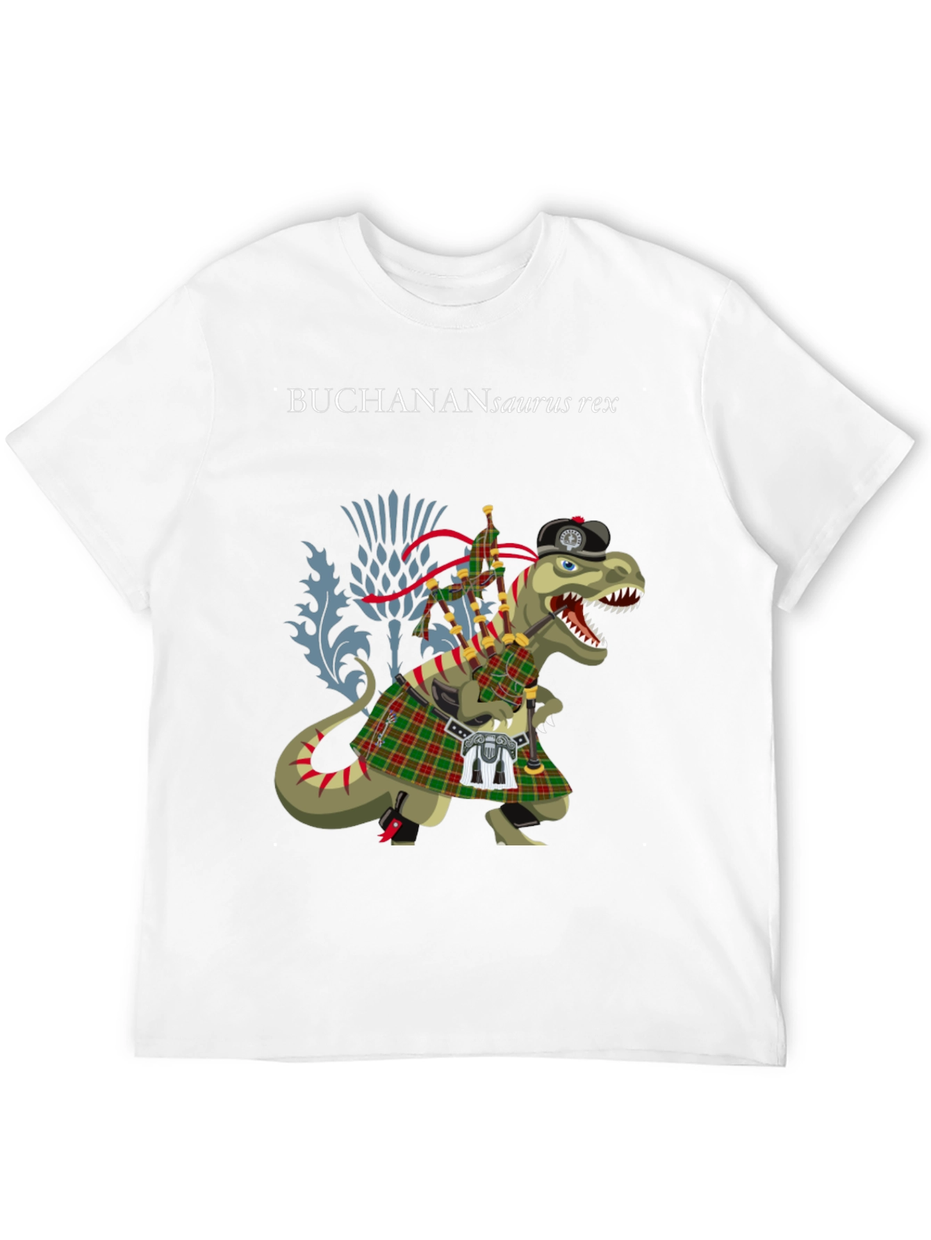 Buchanan T-Rex Scottish Kilt T-Shirt